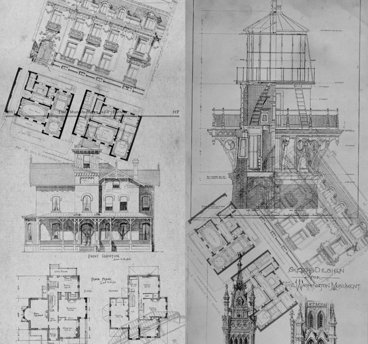 風景 壁紙 建築スケッチ - TENSTICKERS