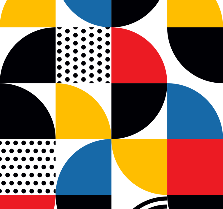 抽象的な幾何学的形状正方形の壁紙 - TENSTICKERS