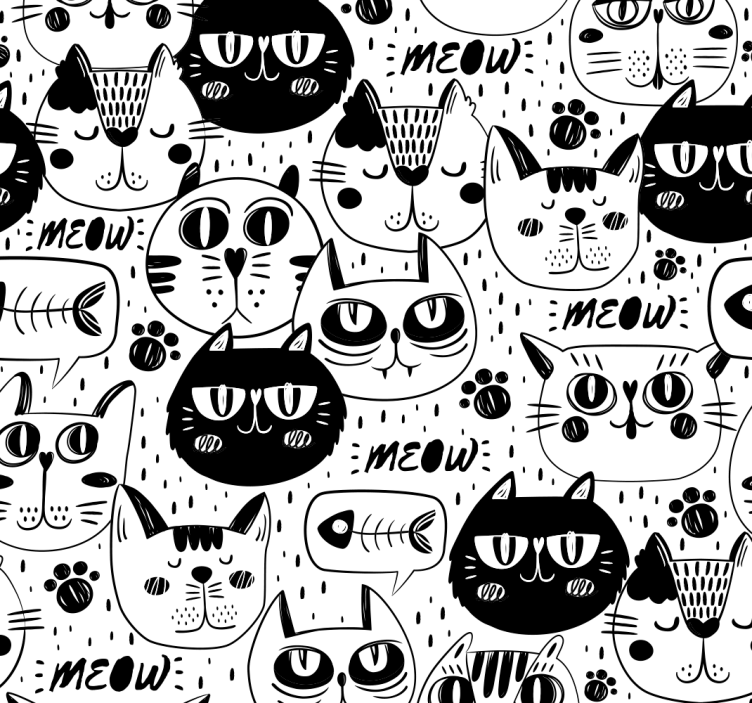 猫 壁紙 猫の落書き - TENSTICKERS