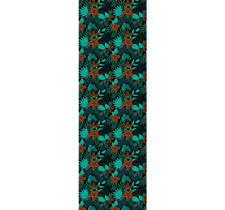 自然 壁紙 トロピカルリーフモチーフ - TENSTICKERS