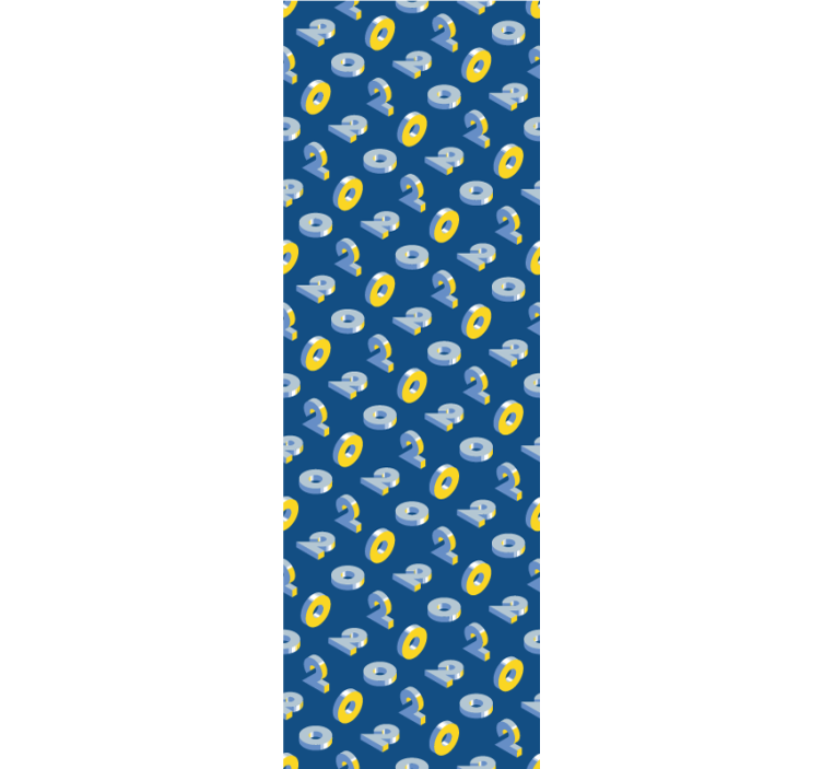 子供の寝室の壁紙 幾何学的な目の模様 - TENSTICKERS