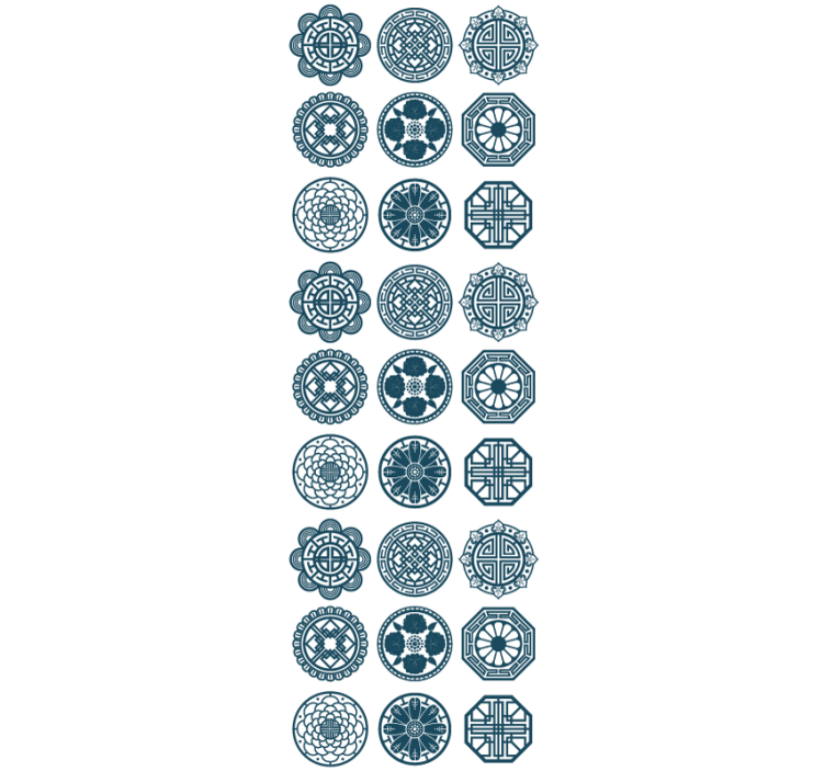 タイル 壁紙 幾何学的なタイル模様 - TENSTICKERS