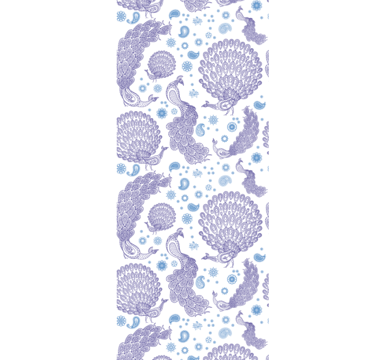 アート 壁紙 孔雀の羽のモチーフ - TENSTICKERS