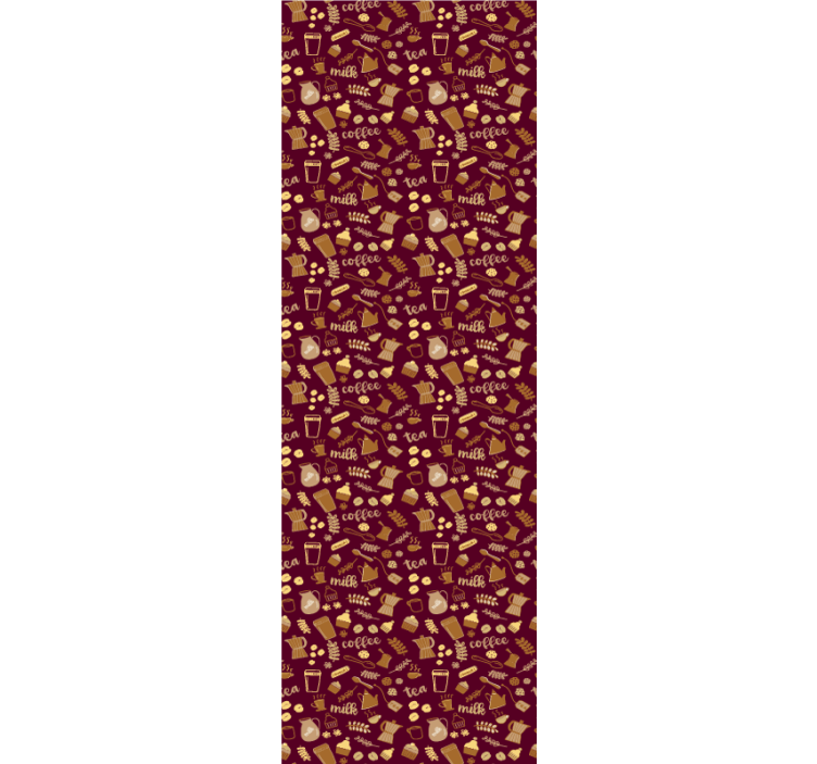 キッチン 壁紙 飲み物のモチーフパターン - TENSTICKERS