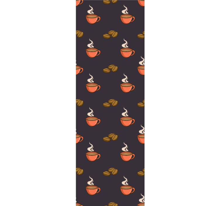 カスタム壁紙 コーヒータイムパターン - TENSTICKERS