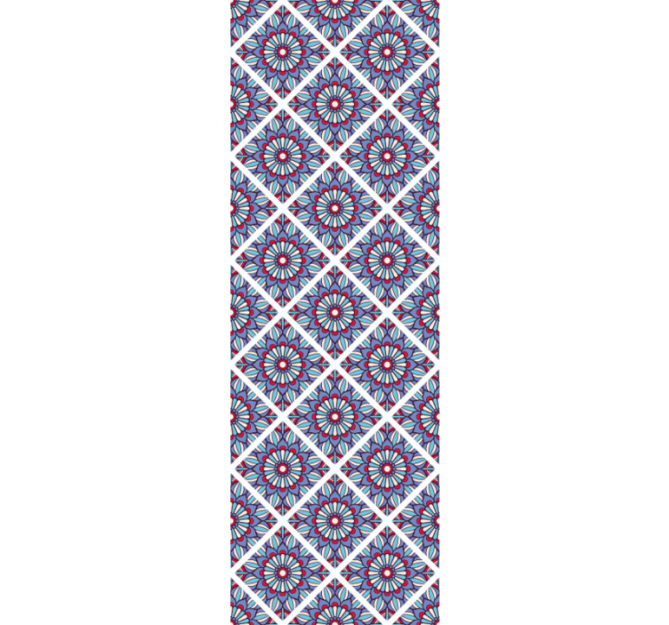 マンダラ 正方形 パターン タイル 壁紙 - TENSTICKERS