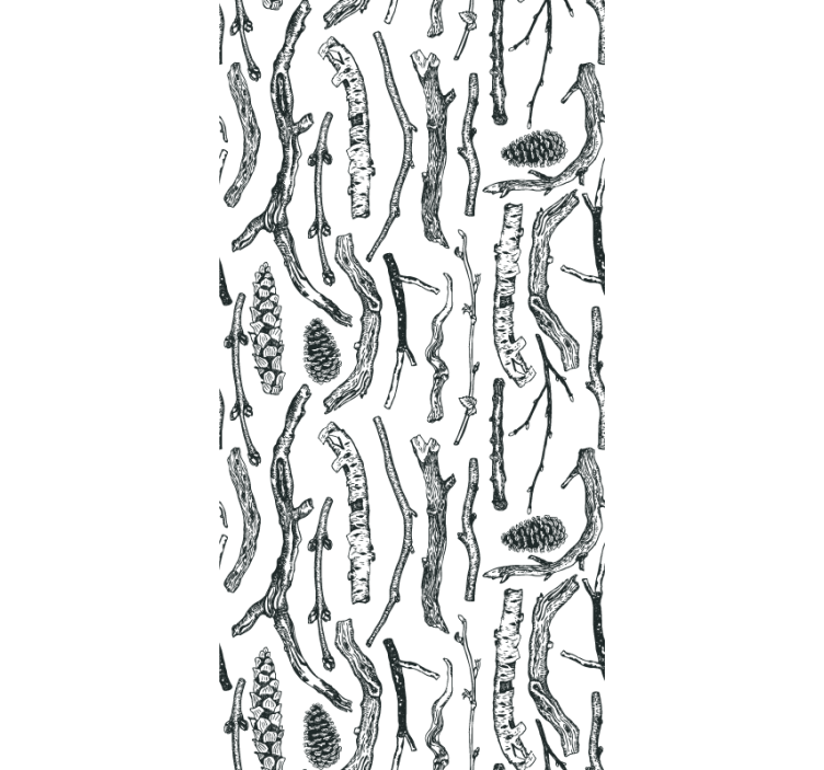 動物 壁紙 森のスケッチ - TENSTICKERS