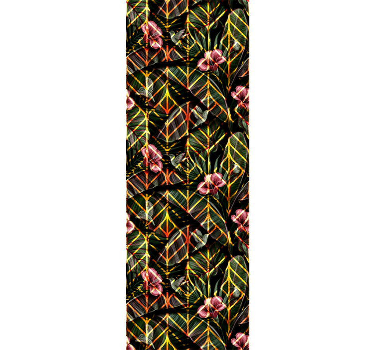 自然 壁紙 花の葉模様 - TENSTICKERS