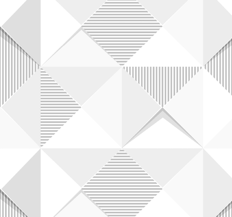 3d白い正方形のホームオフィスの壁紙 - TENSTICKERS