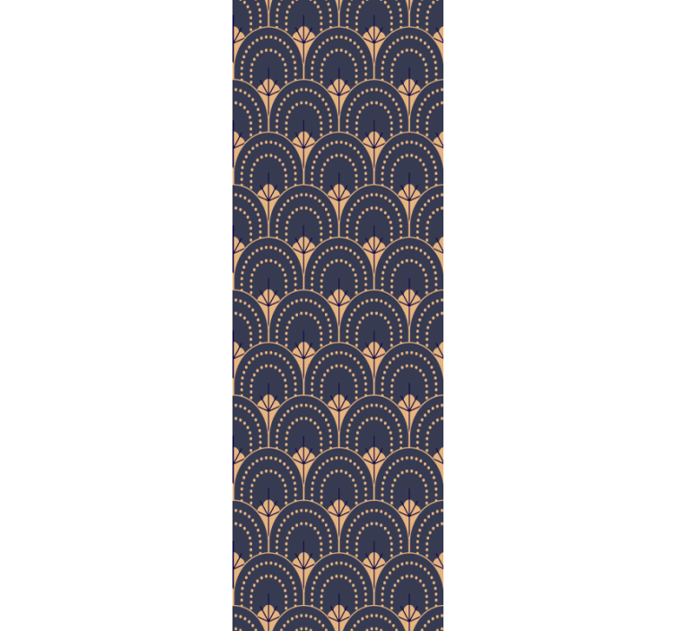 オフィスの壁紙 華やかな扇形の模様 - TENSTICKERS