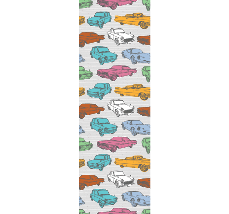 カラフルなクラシックカーのクラシック壁紙 - TENSTICKERS