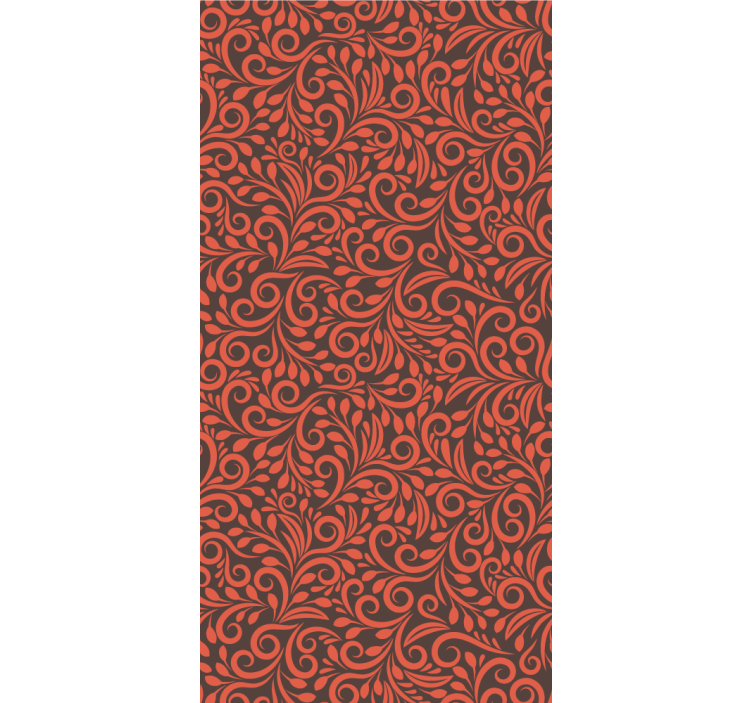 垂直の赤い植物の葉の壁紙 - TENSTICKERS