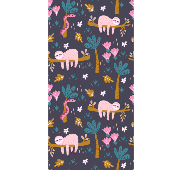 ナマケモノと子供たちの壁紙を残します - TENSTICKERS