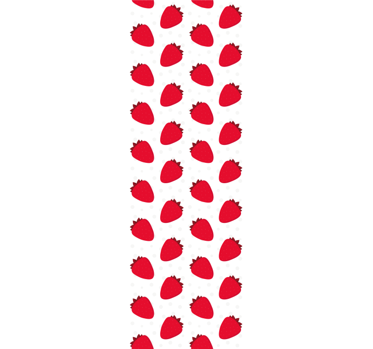 キッチン 壁紙 赤いベリーの模様 - TENSTICKERS