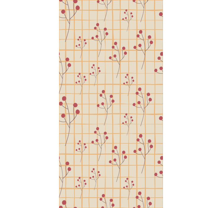 壁紙 花 ベリーの枝模様 - TENSTICKERS