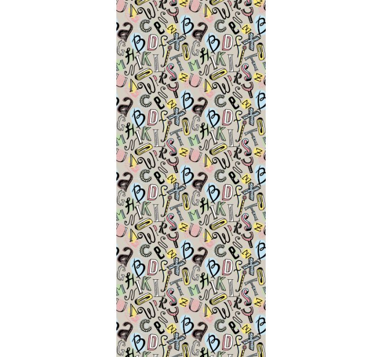 レタリング壁紙 アルファベットの楽しみ - TENSTICKERS