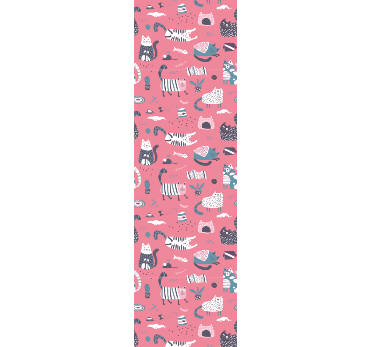 猫 壁紙 遊び心のある猫のイラスト - TENSTICKERS