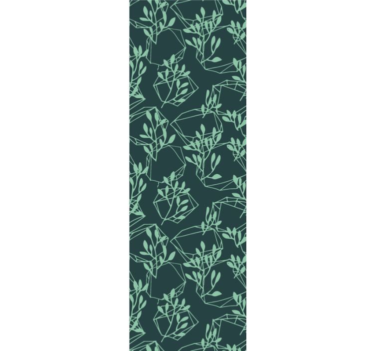 幾何学的壁紙 幾何学的な葉の模様 - TENSTICKERS