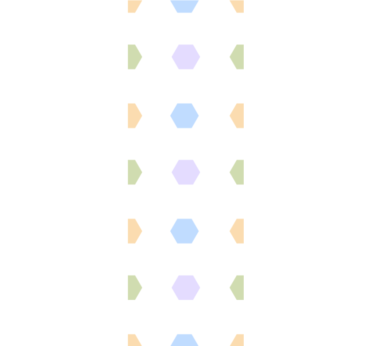 幾何学的壁紙 パステルカラーの六角形 - TENSTICKERS