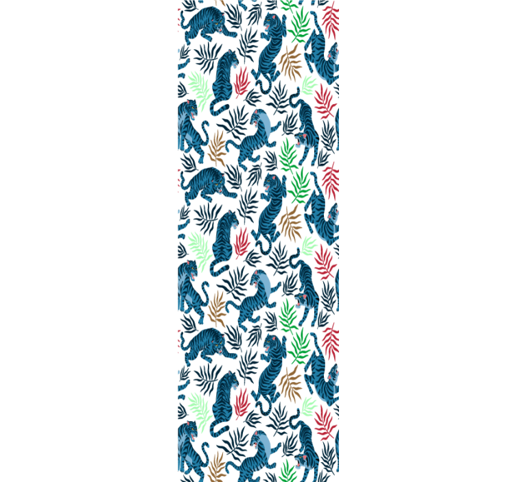 動物 壁紙 トロピカルな虎のモチーフ - TENSTICKERS