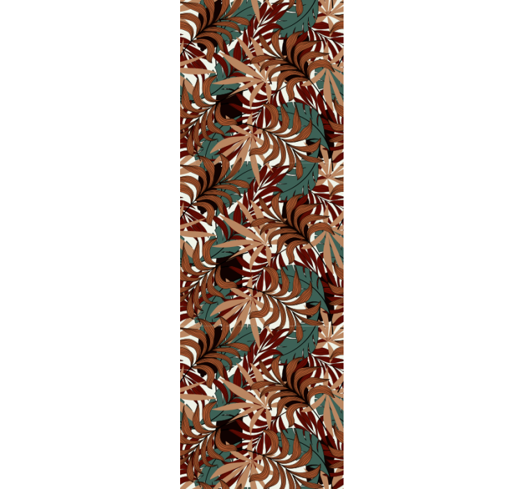 葉壁紙 抽象的な植物の壁画 - TENSTICKERS