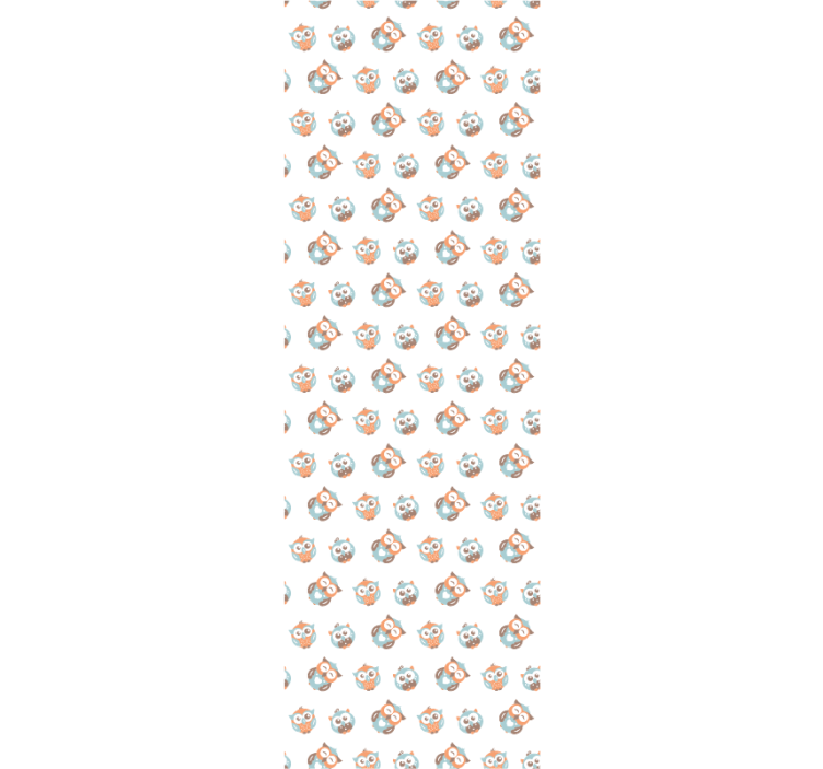 子供の寝室の壁紙 フクロウの模様 - TENSTICKERS