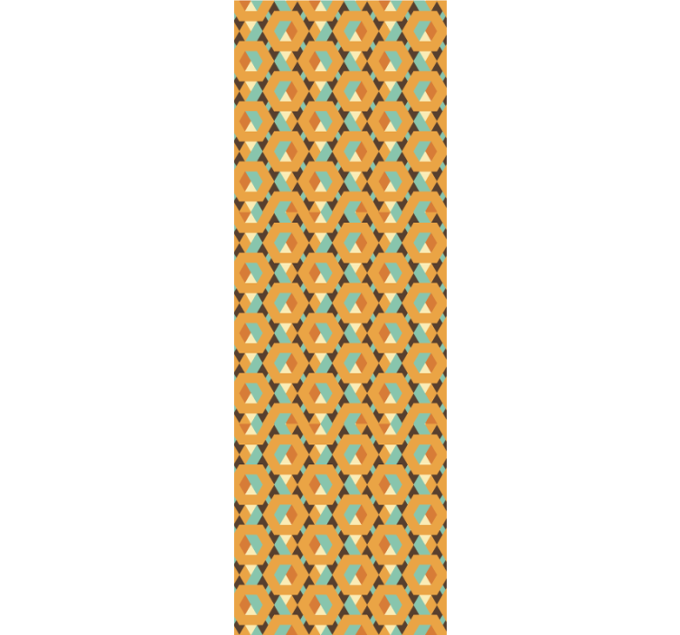 幾何学的壁紙 幾何学的なレトロプリント - TENSTICKERS