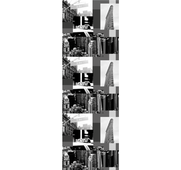 風景 壁紙 都会のコラージュパターン - TENSTICKERS