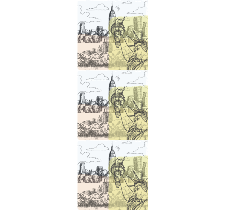 風景 壁紙 都市スケッチデザイン - TENSTICKERS