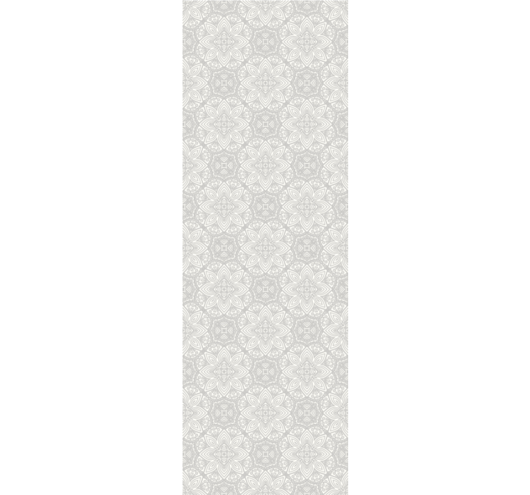 灰色の民族パターンの複雑な素朴な壁紙 - TENSTICKERS