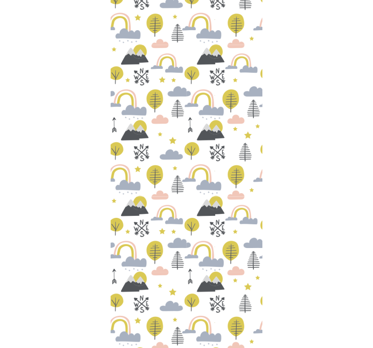 子供の寝室の壁紙 遊び心のある自然の風景 - TENSTICKERS