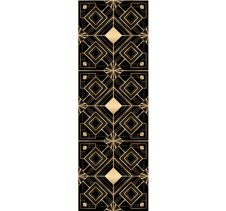 現代アートの黒と金色のデコの壁紙 - TENSTICKERS