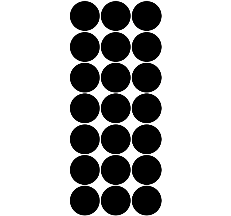 水玉 壁紙 シックな黒の円形パターン - TENSTICKERS