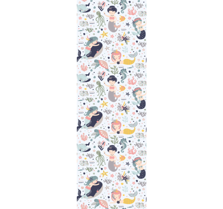 保育園の壁紙 人魚の水生の友達 - TENSTICKERS