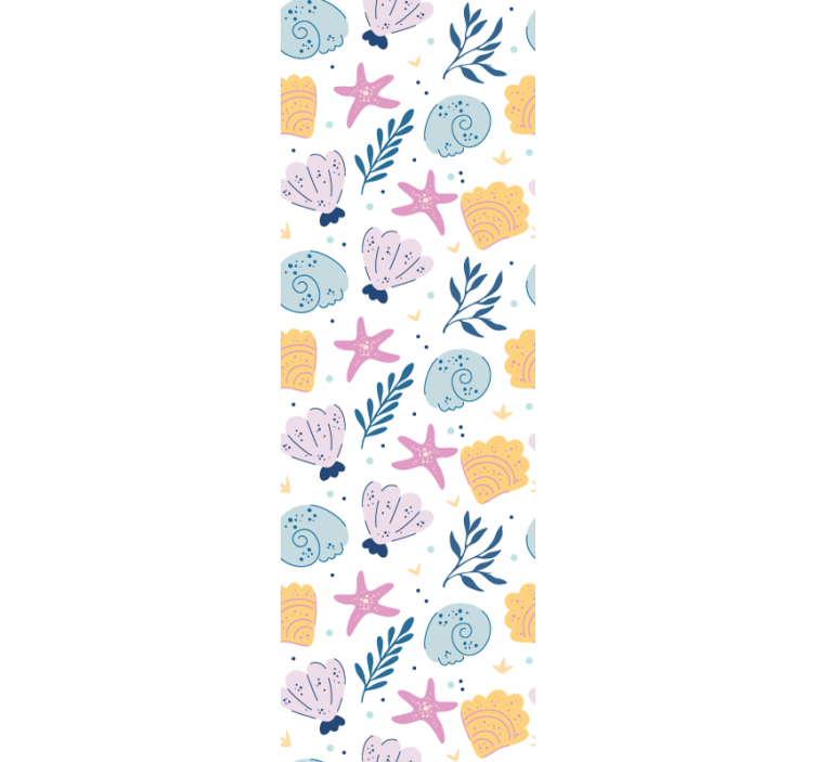 貝殻、サンゴヒトデのバスルームの壁紙 - TENSTICKERS