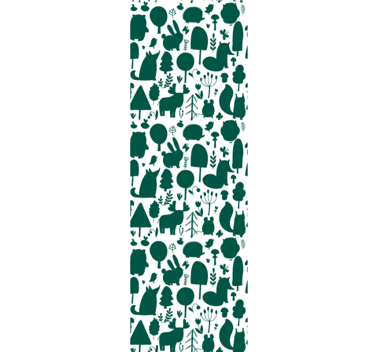 自然 壁紙 森の動物のシルエット - TENSTICKERS