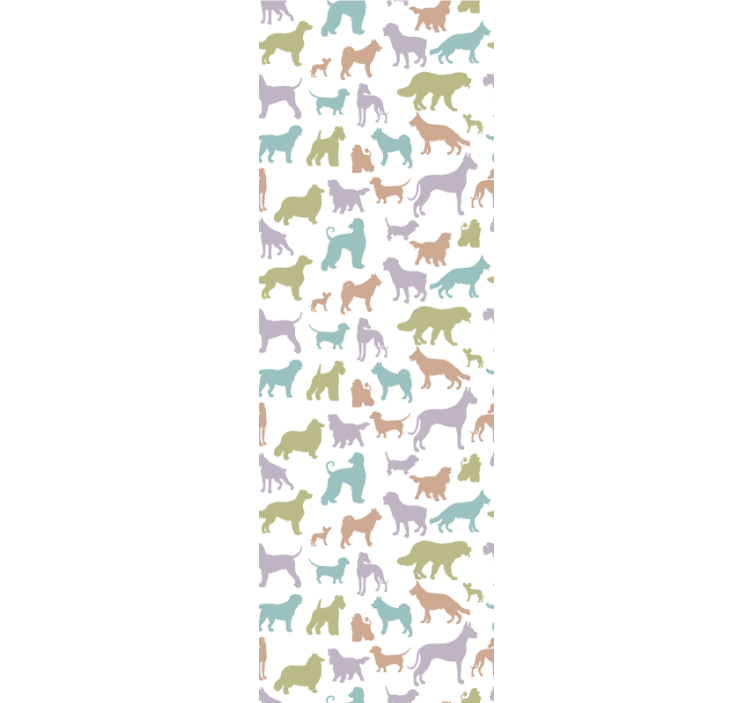 犬 壁紙 カラフルなシルエット - TENSTICKERS