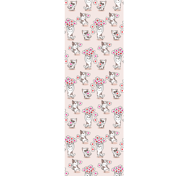 猫 壁紙 遊び心のある猫の模様 - TENSTICKERS