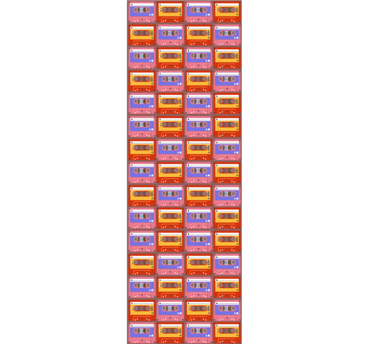 アート 壁紙 レトロカセットアレイ - TENSTICKERS