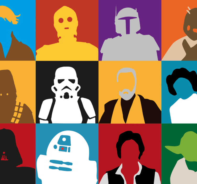 アート 壁紙 象徴的なシルエット - TENSTICKERS