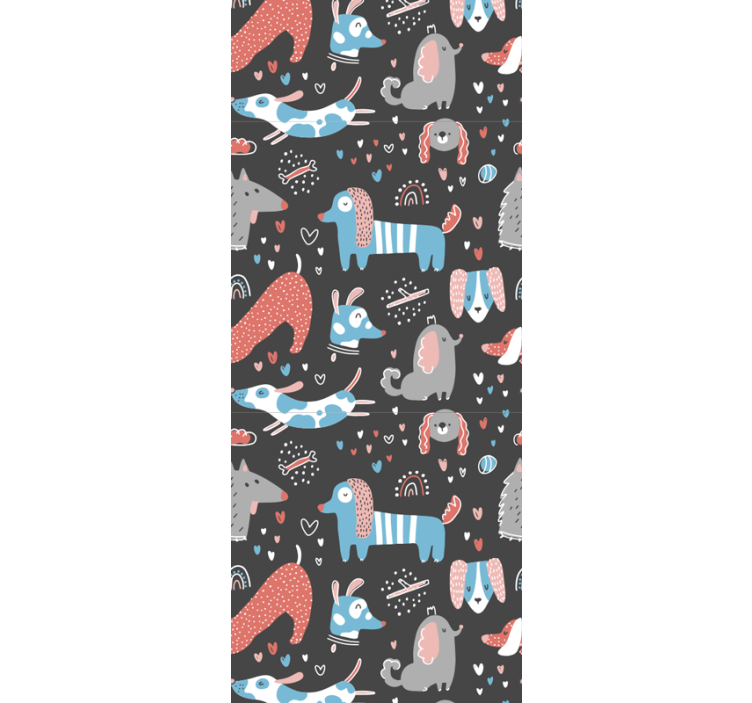 動物 壁紙 遊び心のある動物のモチーフ - TENSTICKERS