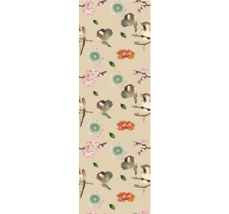 壁紙 花 魅力的な鳥の花々 - TENSTICKERS