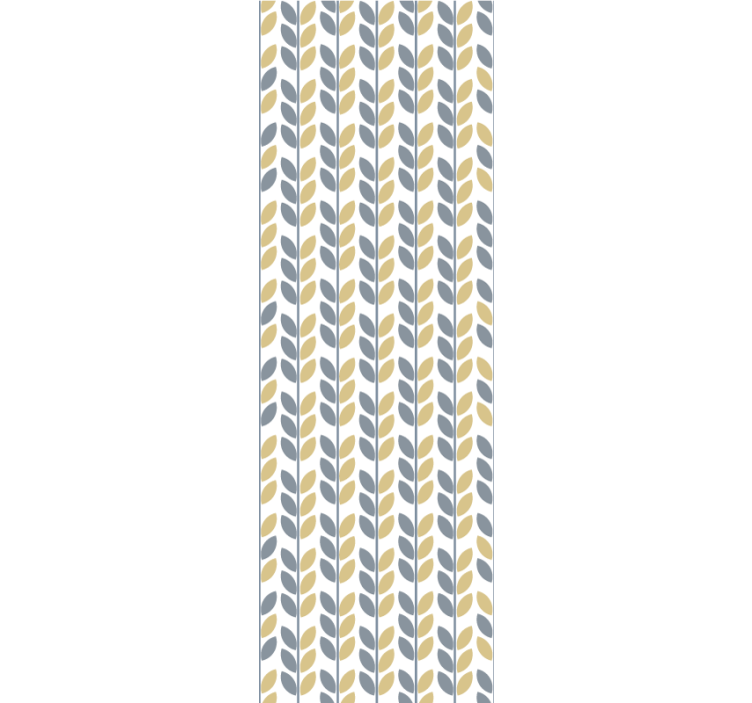 葉壁紙縦型スタイリッシュパターン - TENSTICKERS