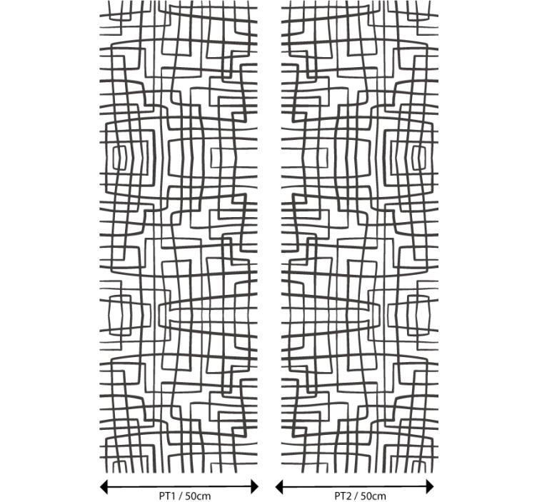 折衷的なスタイルのアールデコパターンの壁紙 - TENSTICKERS