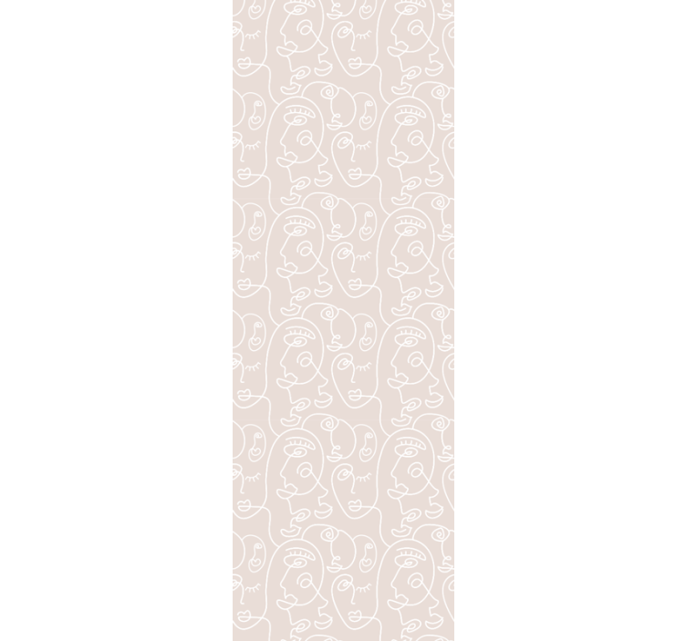 アート 壁紙 抽象顔パターン - TENSTICKERS