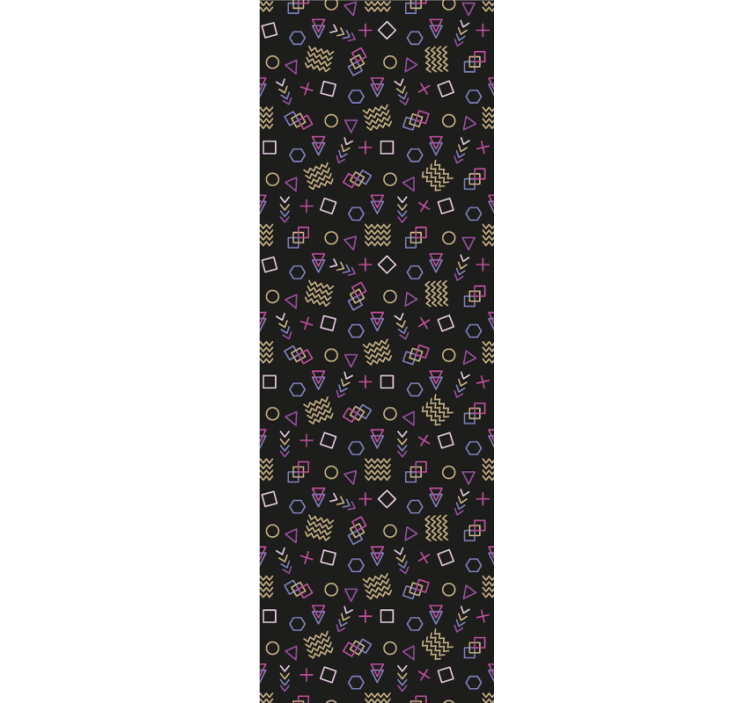 幾何学的壁紙レトロパターンの喜び - TENSTICKERS