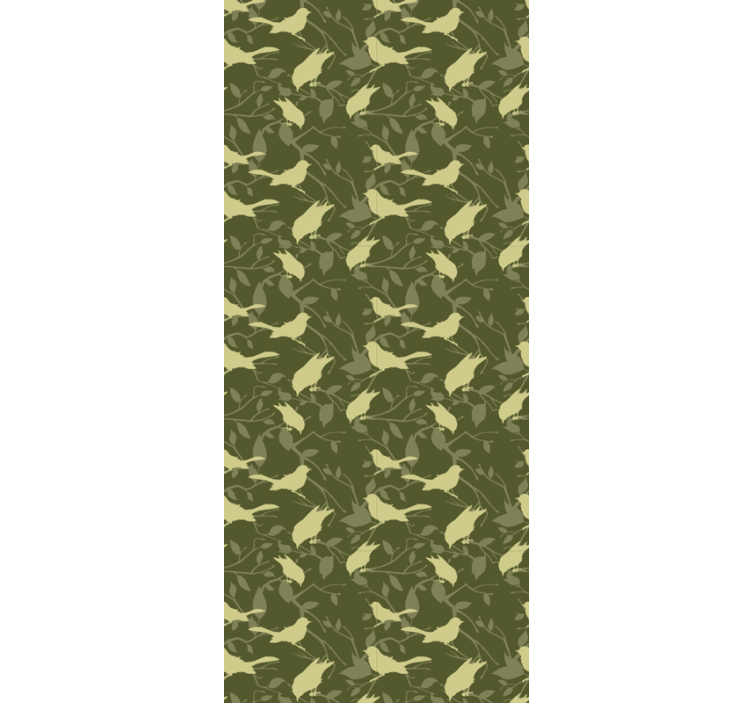 鳥 ウォールペーパー 緑のシンプルなパターン - TENSTICKERS