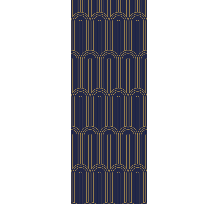 和 モダン 壁紙 アーチラインパターン - TENSTICKERS