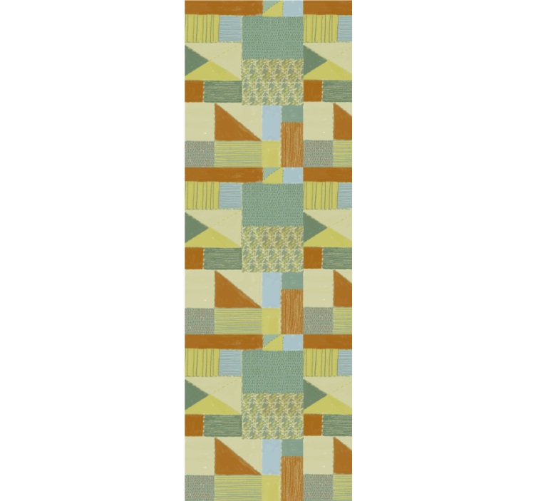 幾何学的壁紙抽象パターンブロック - TENSTICKERS