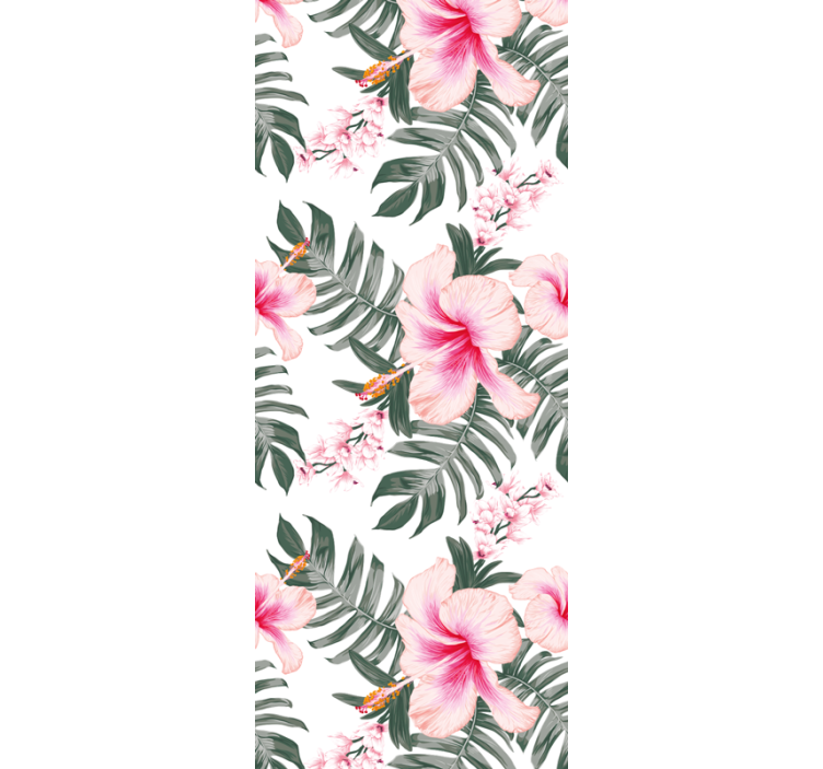 オーキッドローズパターン花の壁紙 - TENSTICKERS